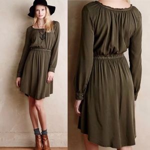 Anthropologie Holding Horses Green Dress